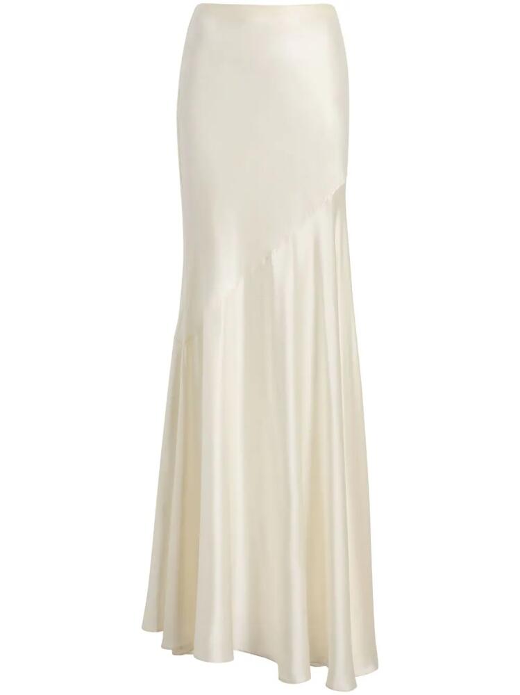 Cinq A Sept asymmetric pleated-gown skirt - White Cover