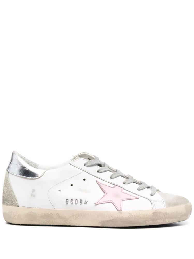 Golden Goose star-patch leather low-top sneakers - White Cover