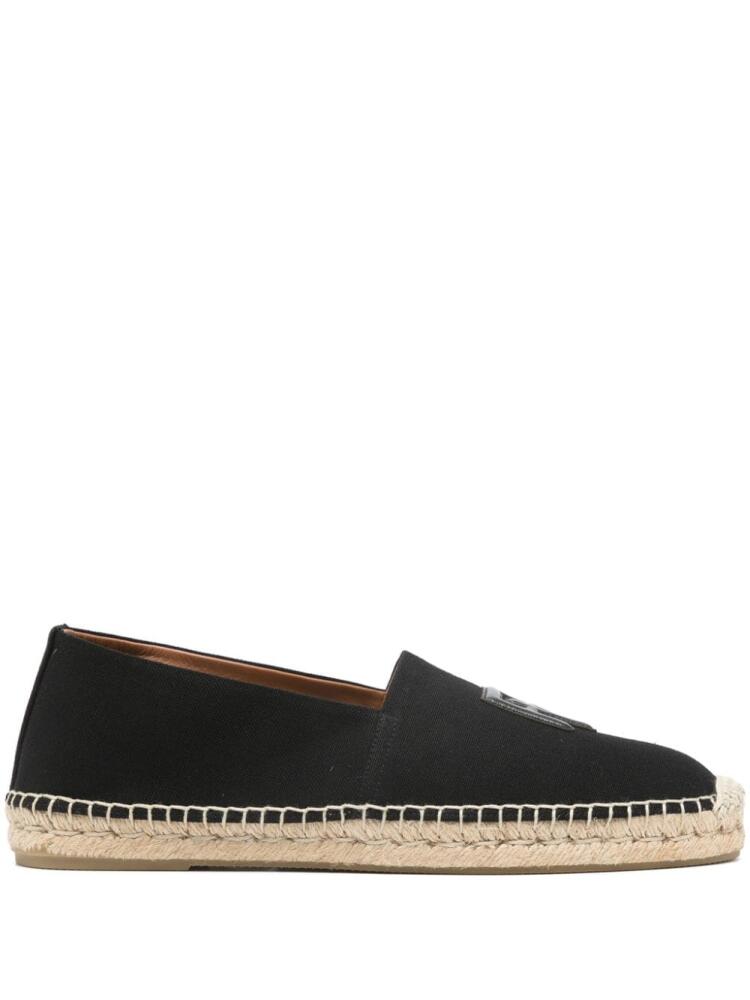 Ralph Lauren Purple Label logo-appliqué canvas espadrilles - Black Cover