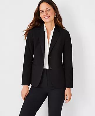 Ann Taylor The Long Two-Button Blazer in Seasonless Stretch Cover