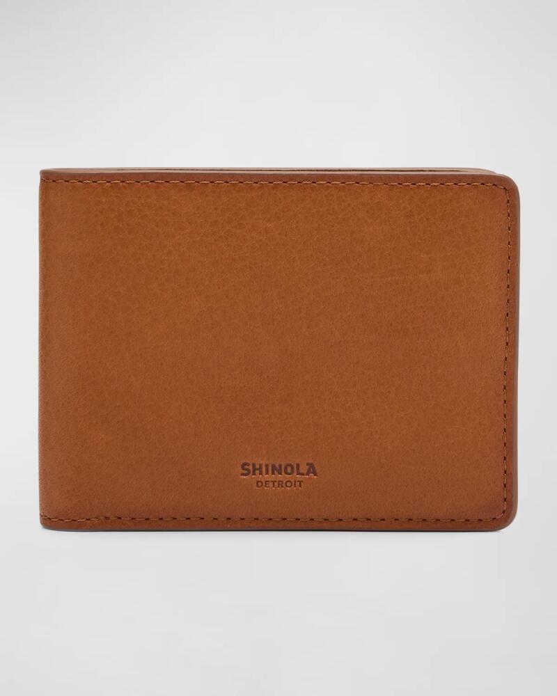 Shinola Men's Slim Leather Bifold Wallet Cover