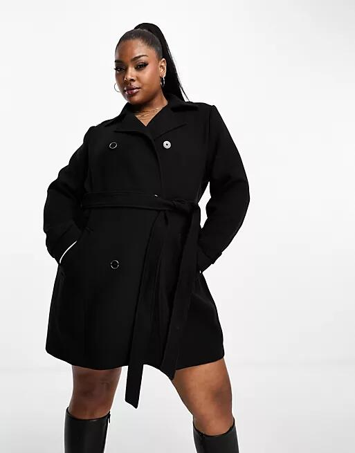 Ever New Curve formal wrap short coat in black Cover