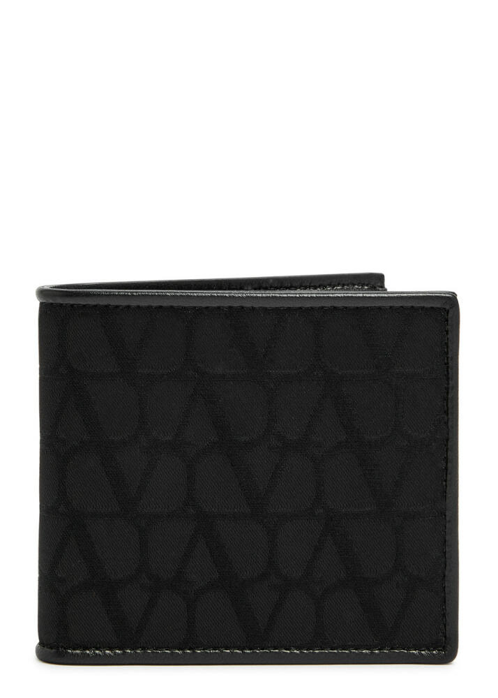 Valentino Garavani VLogo-jacquard Canvas Wallet - Black Cover