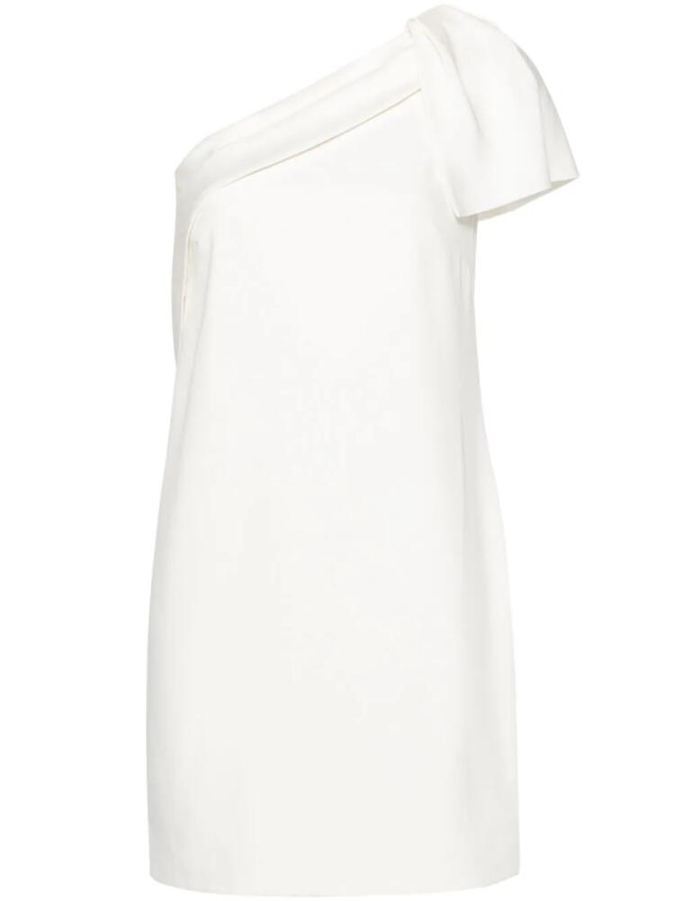 Roland Mouret crepe one-shoulder mini dress - Neutrals Cover