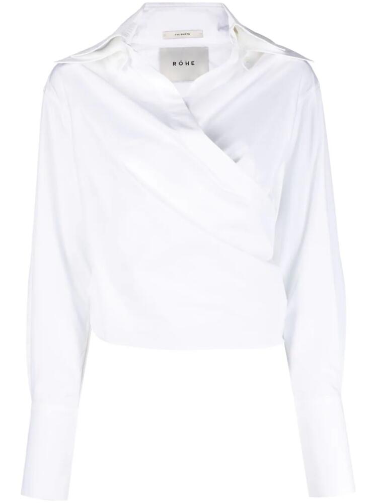 Róhe wrap cotton shirt - White Cover