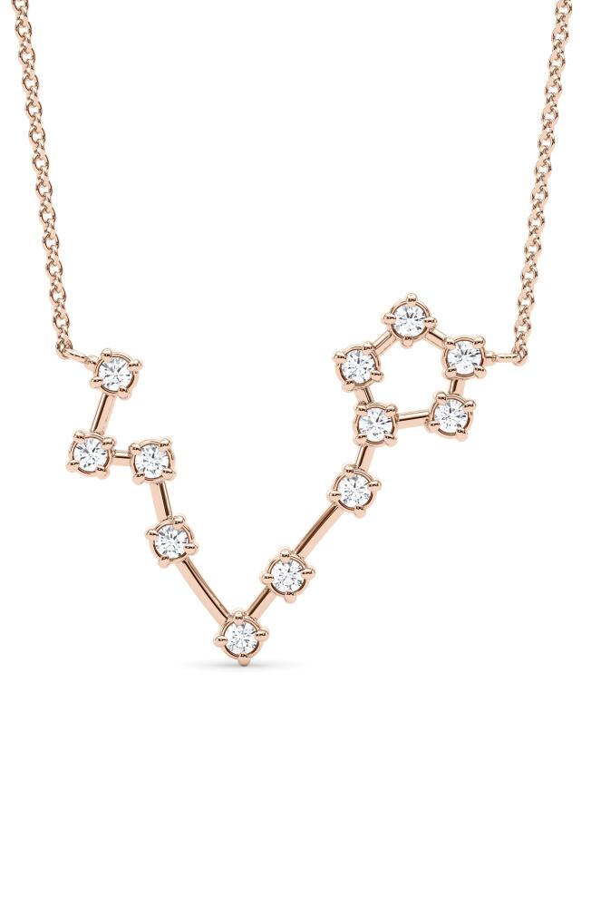 HauteCarat Lab Created Diamond Constellation Pendant Necklace in 18K Rose Gold Cover