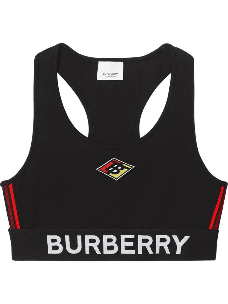 Burberry logo stretch jersey bra - Black Cover