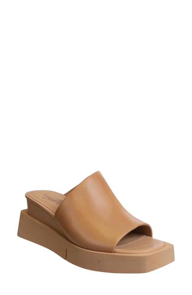 Naked Feet Infinity Wedge Slide Sandal in Camel Cover