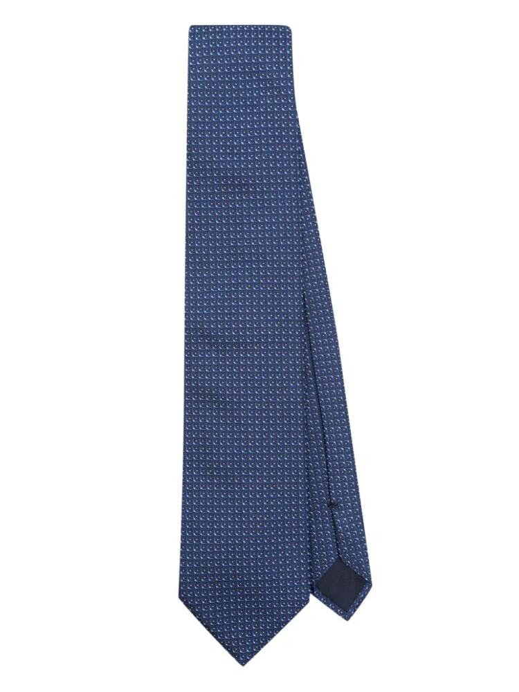 Corneliani geometric-jacquard tie - Blue Cover