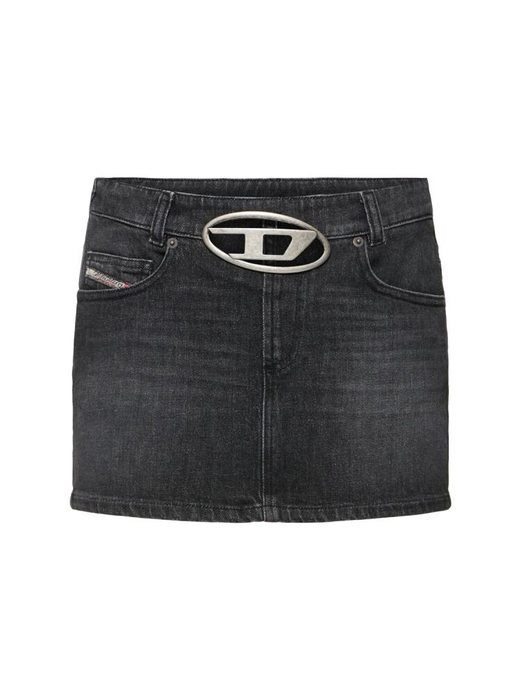 DIESEL De-ron Low Rise Denim Mini Skirt Cover