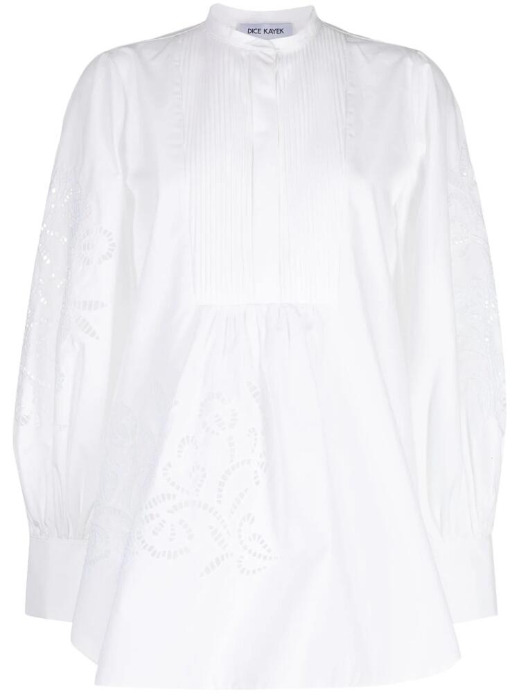 Dice Kayek embroidered cotton blouse - White Cover