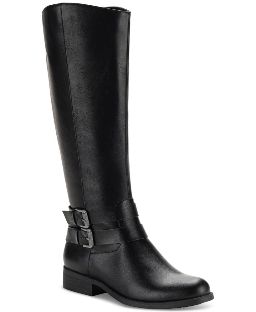 Style & Co Women's Maliaa Buckled Riding Boots, Created for Macy's - Black Cover