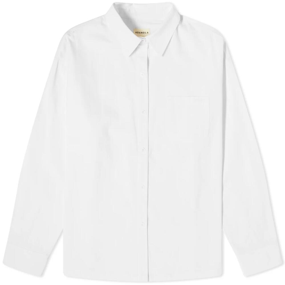 Adanola Women's Oversized Cotton Shirt in White Cover