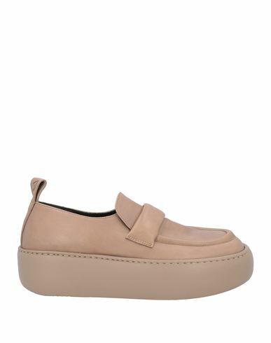 Oa Non-fashion Woman Loafers Khaki Soft Leather Cover