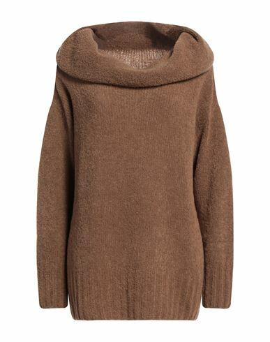 Gentryportofino Woman Sweater Camel Virgin Wool, Polyamide Cover