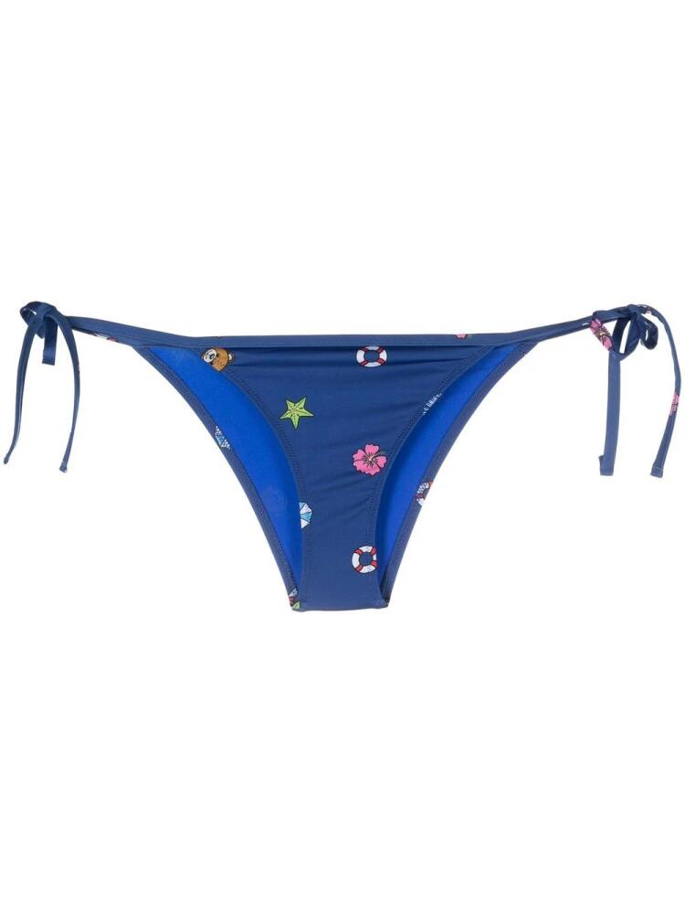 Moschino beach-print bikini bottoms - Blue Cover