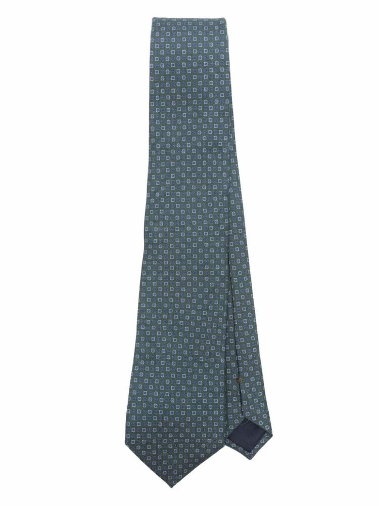 Corneliani floral-print tie - Green Cover