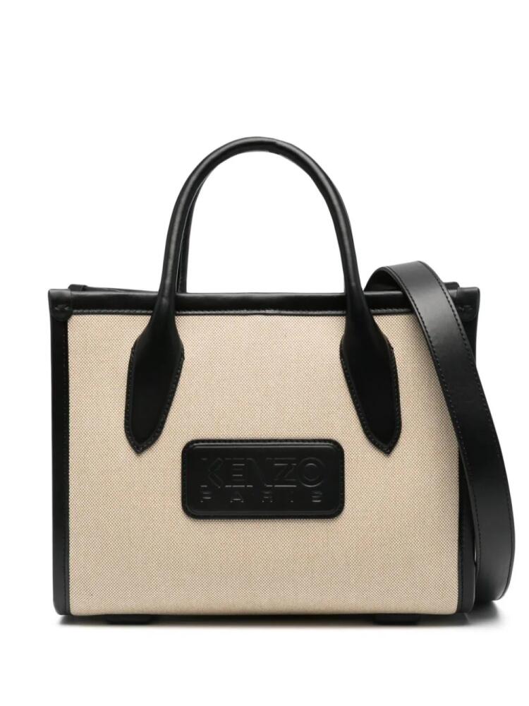 Kenzo logo-patch tote bag - Black Cover