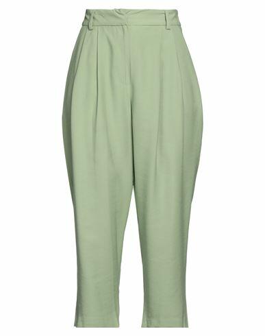 Silvian Heach Woman Pants Light green Viscose, Polyester Cover