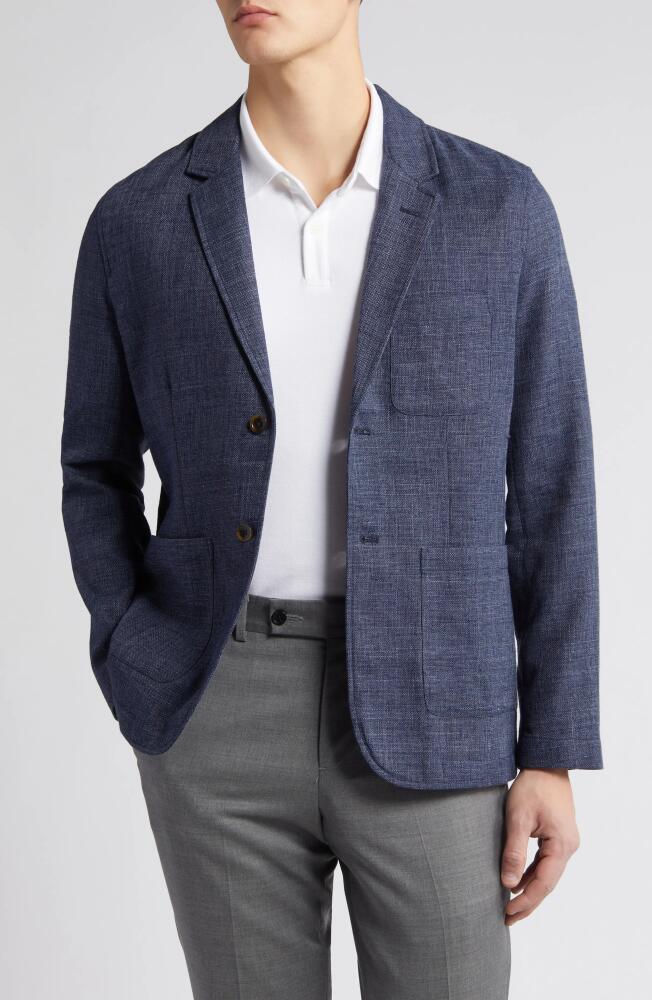 Rails Idris Cotton & Linen Blend Sport Coat in Navy Melange Cover