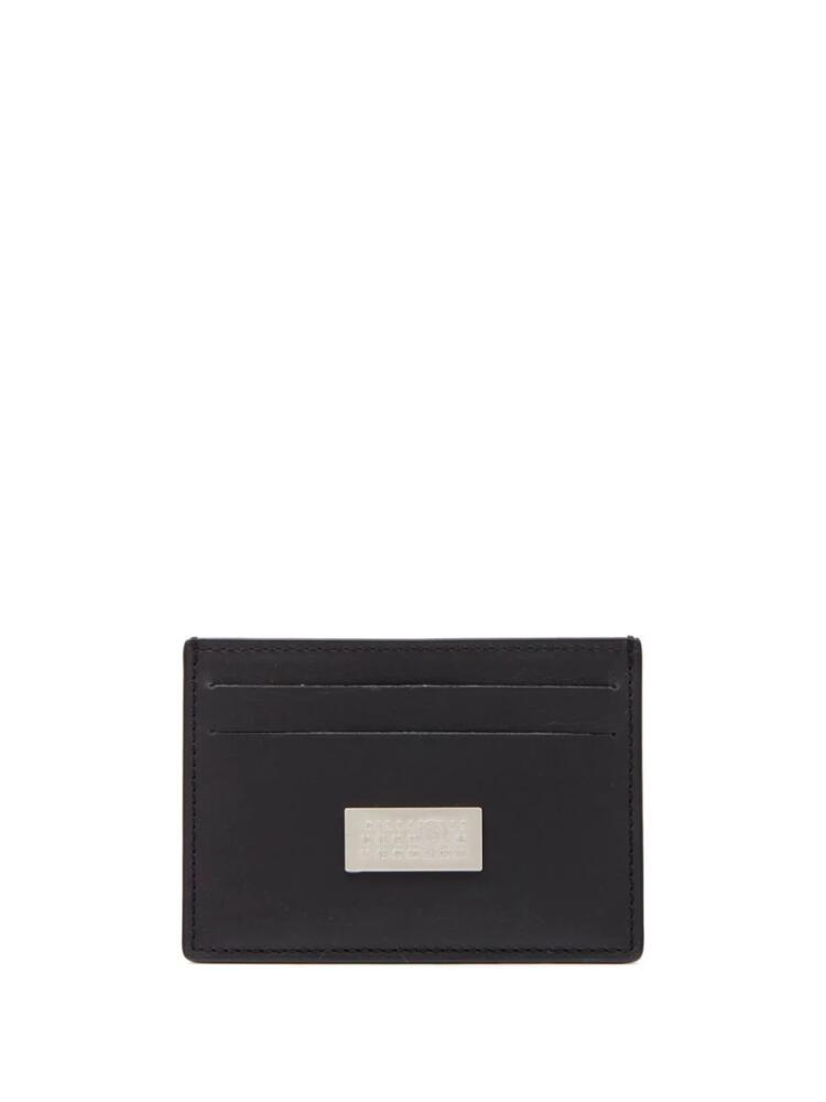 MM6 Maison Margiela Numbers-motif leather card holder - Black Cover