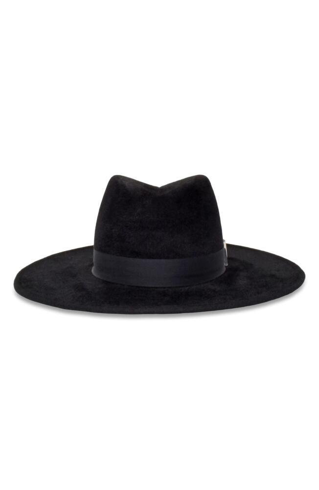 Gigi Burris Millinery Jeanne Velour Felt Fedora in Black Cover