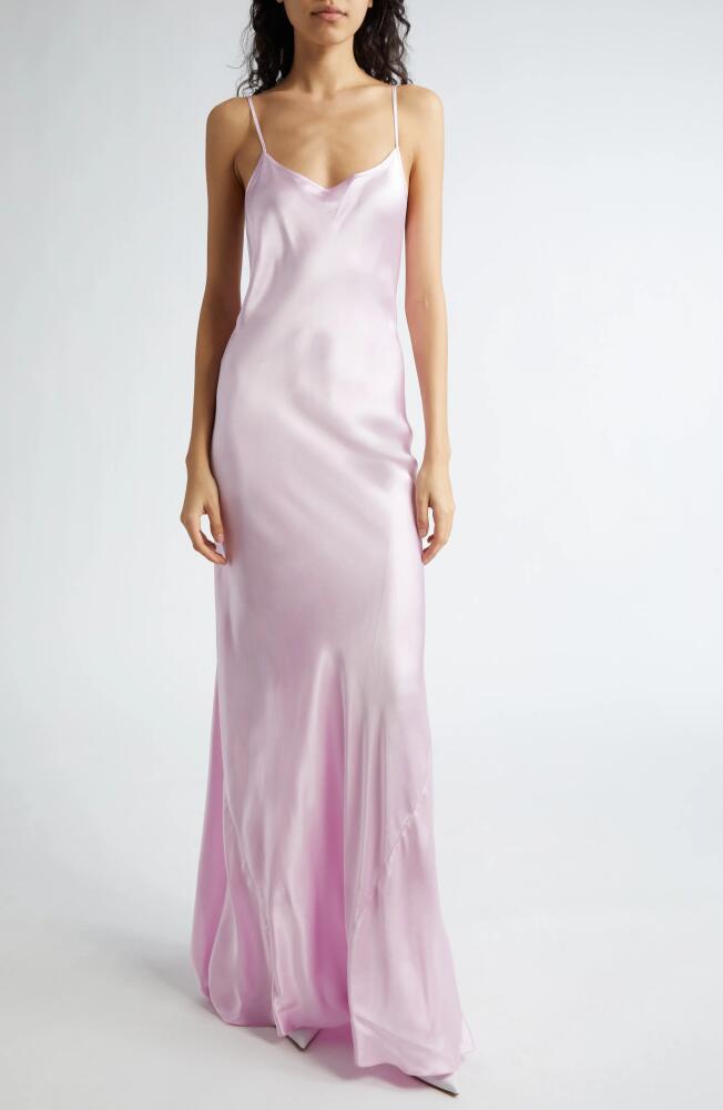 Victoria Beckham Satin Camisole Gown in Rosa Cover