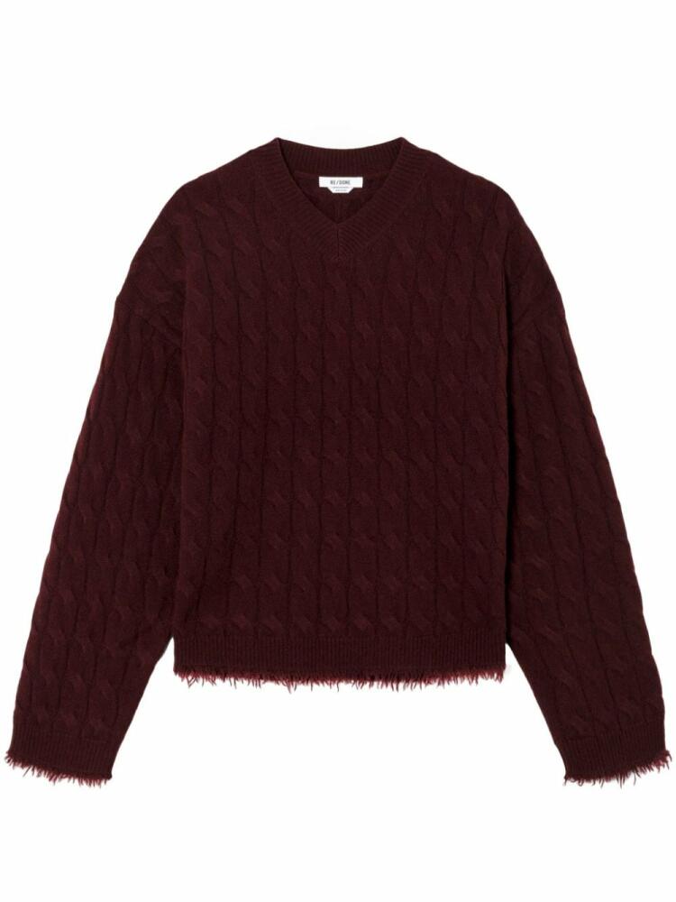 RE/DONE cable-knit cashmere sweater - Red Cover