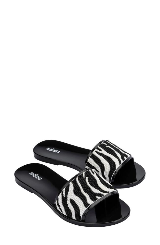 Melissa Slide Sandal in Black/White Cover