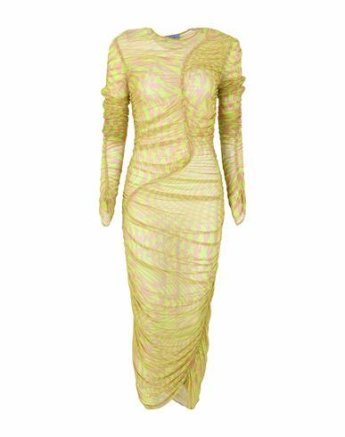 Mugler Woman Midi dress Acid green Polyamide, Elastane Cover