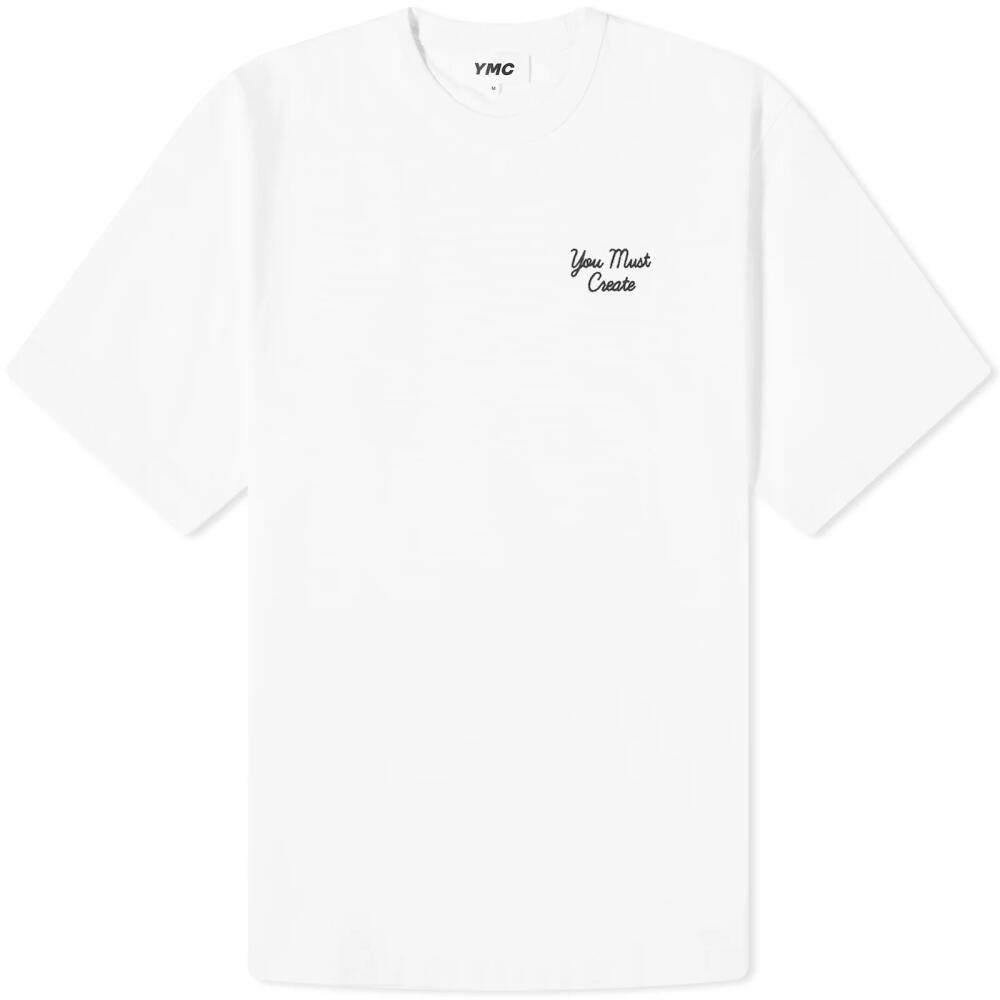 YMC Women's Logo Embroidered T-Shirt in Ecru Cover