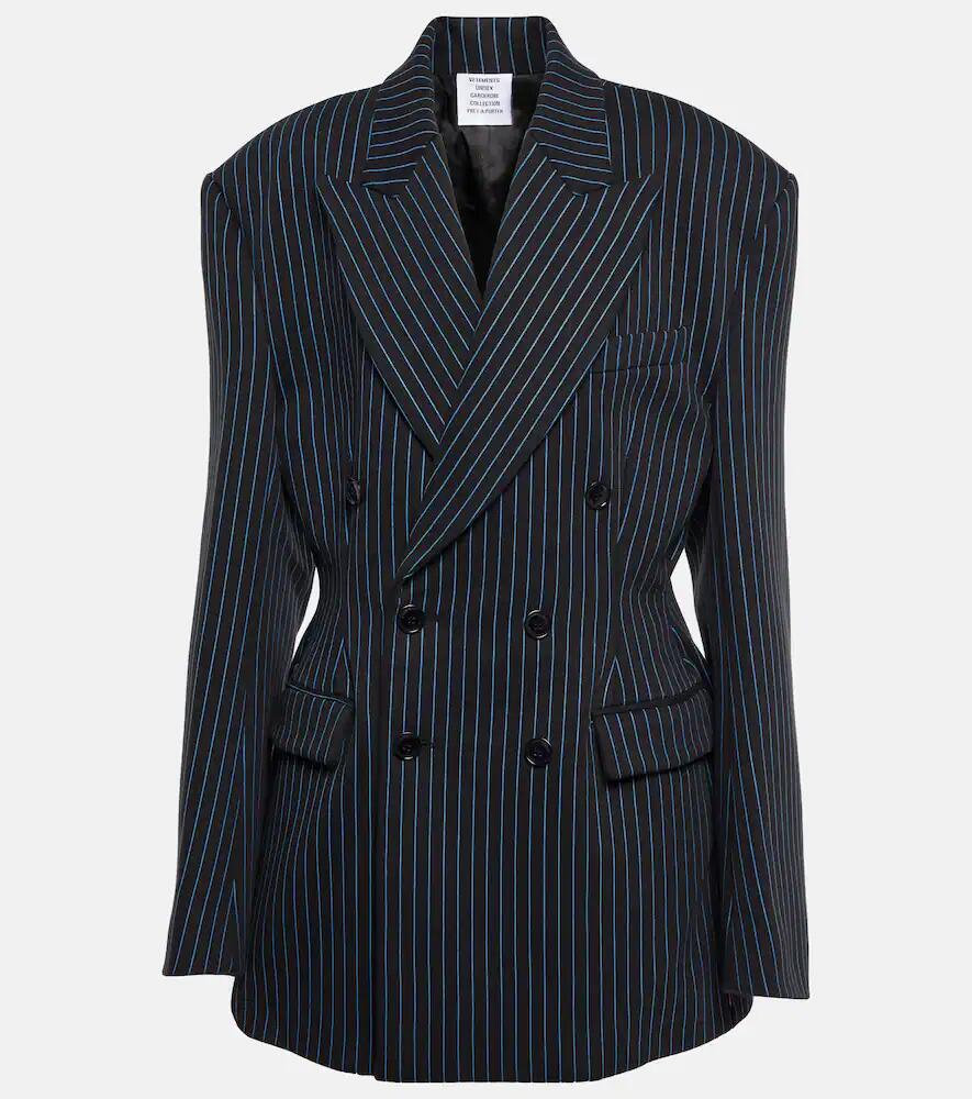 Vetements Pinstriped cotton-blend blazer Cover