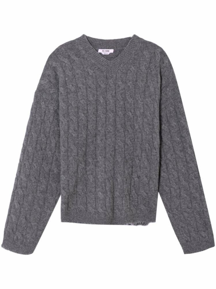 RE/DONE cable-knit cashmere jumper - Grey Cover