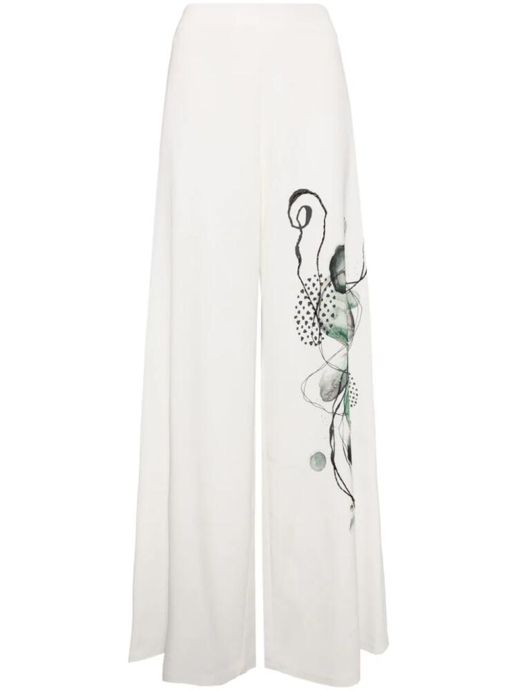 Saiid Kobeisy high-waist flared trousers - White Cover