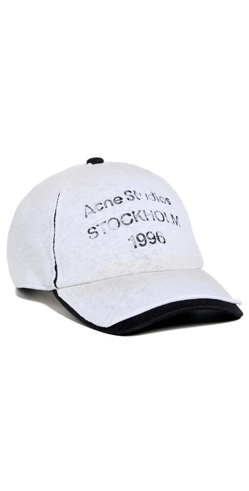 Acne Studios Logo Stamp Cap White Cover