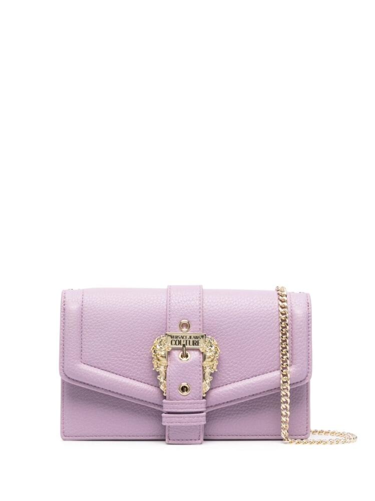 Versace Jeans Couture logo-buckle leather crossbody bag - Purple Cover