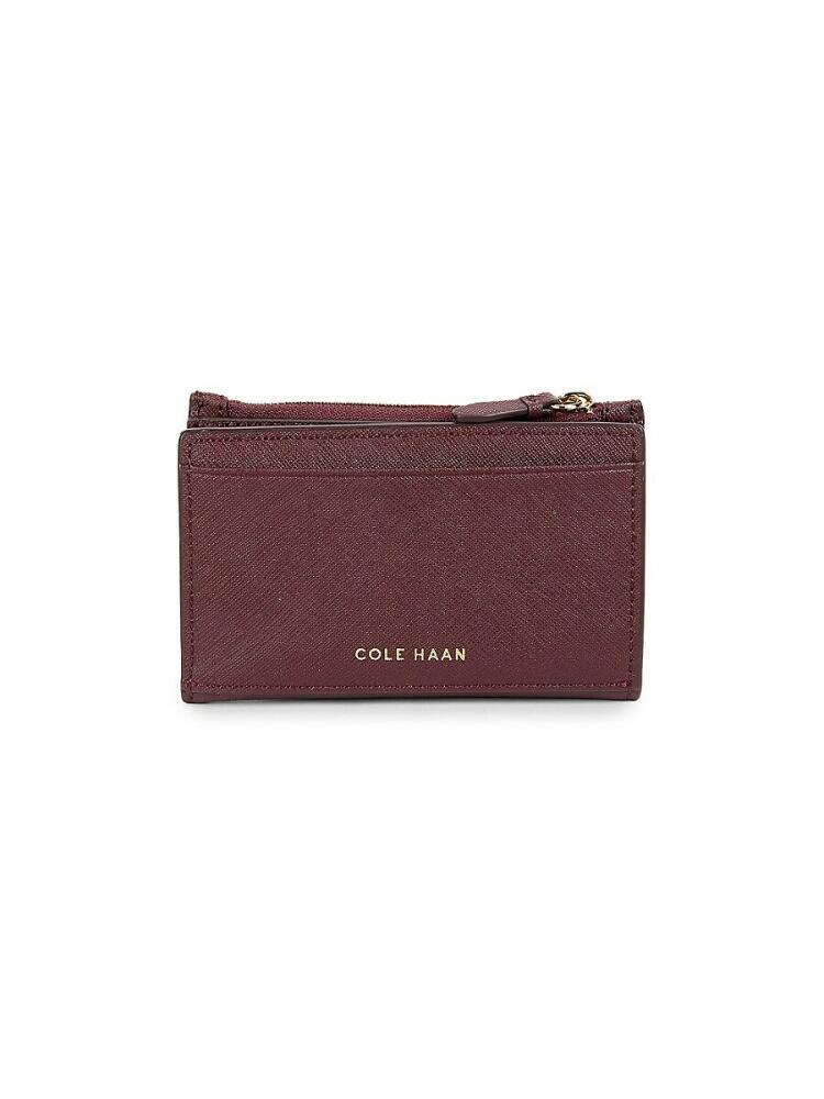 Cole Haan Women's Go Anywhere Leather Card Holder - Bloodstone Cover