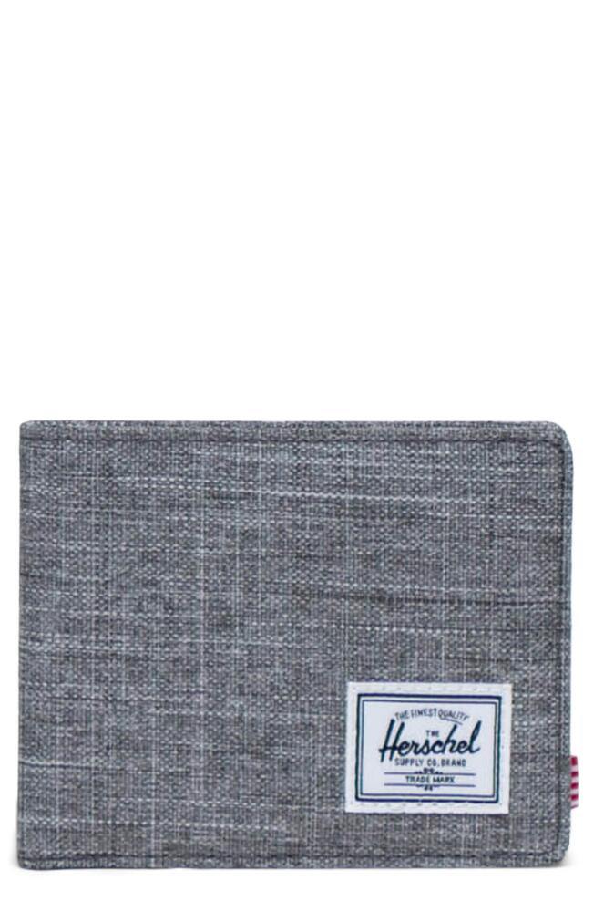 Herschel Supply Co. Roy RFID Wallet in Raven Crosshatch Cover