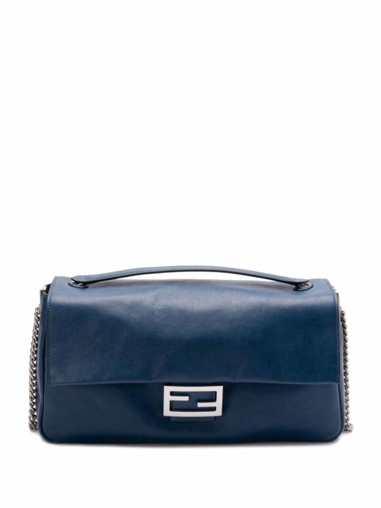 FENDI leather baguette shoulder bag - Blue Cover