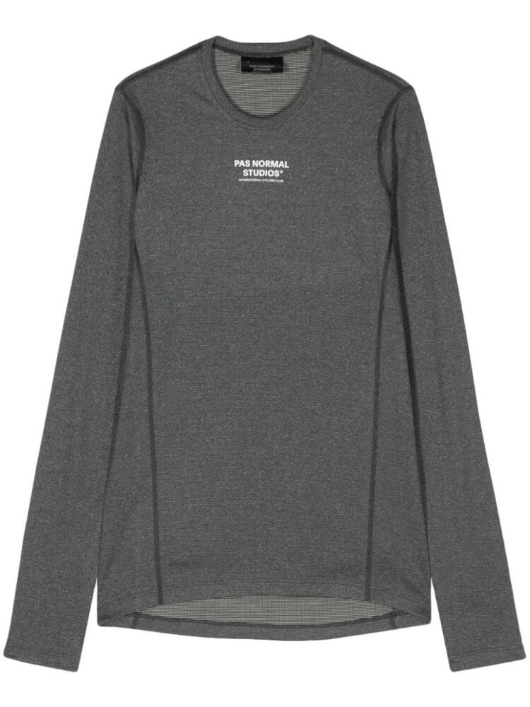 Pas Normal Studios logo-print round-neck top - Grey Cover