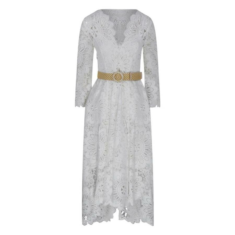 Zimmermann Ladies Ivory Chintz Doily-Lace Midi Dress Cover