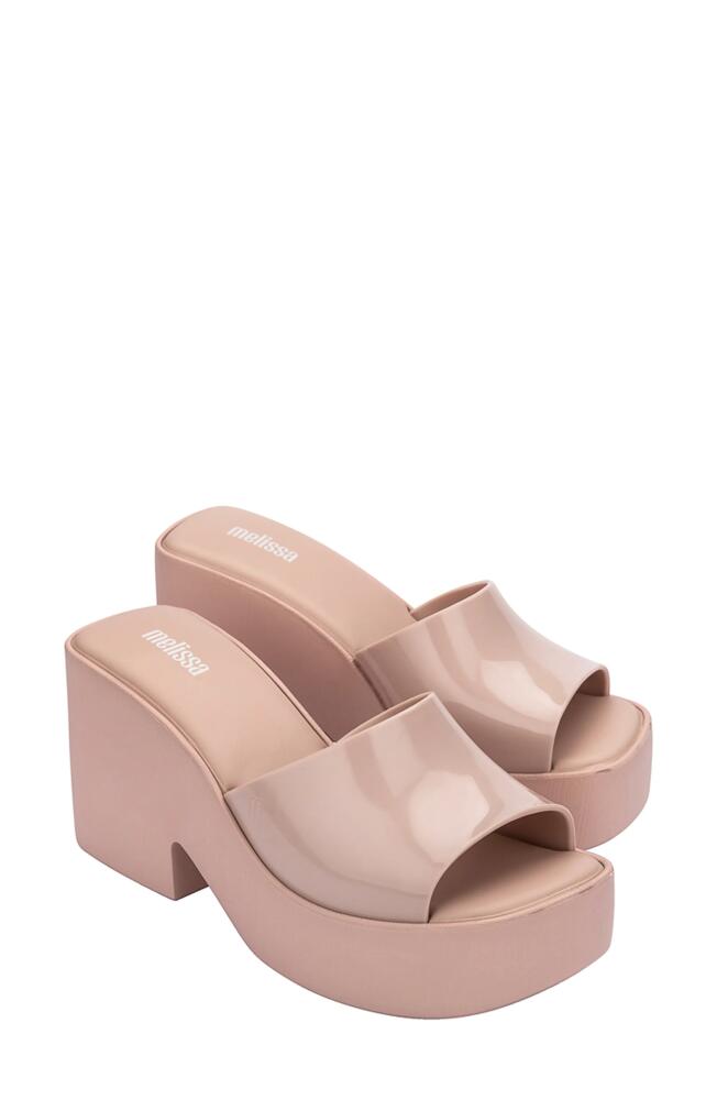 Melissa Posh Platform Slide Sandal in Pink Cover