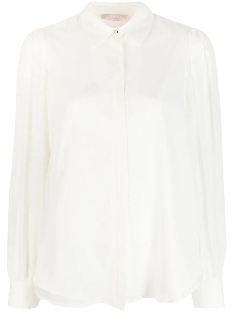 LIU JO concealed front-fastening shirt - White Cover