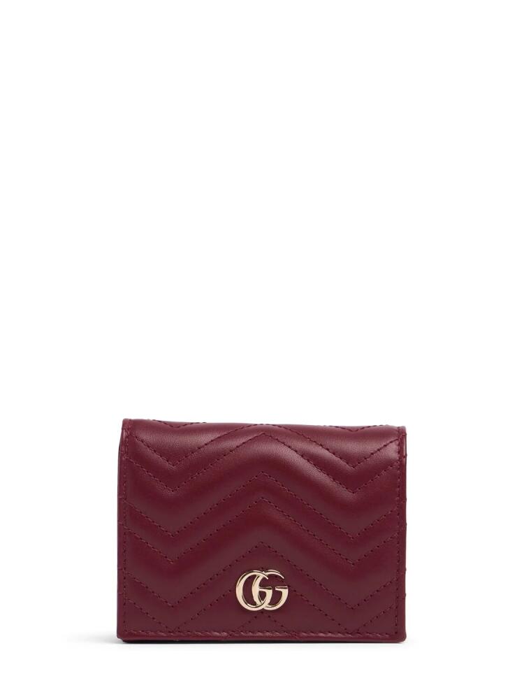 GUCCI Gg Marmont Leather Card Case Cover