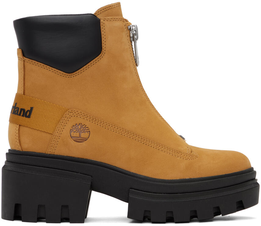 Timberland Tan Everleigh Front-Zip Boots Cover