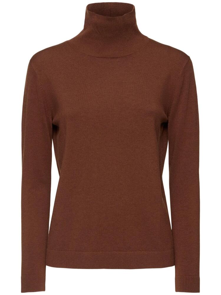 WEEKEND MAX MARA Kiku Silk Blend Turtleneck Sweater Cover