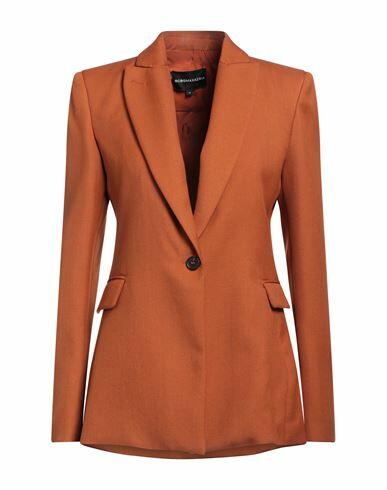 Bcbgmaxazria Woman Blazer Rust Wool, Polyester Cover