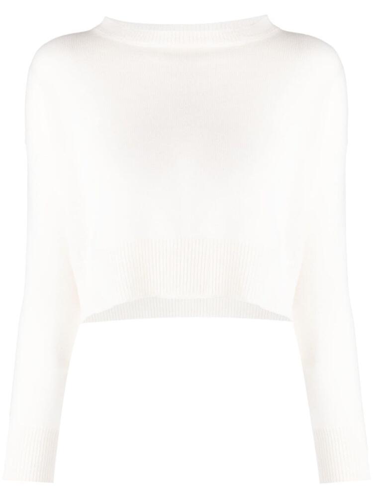 Teddy Cashmere Genova cropped cashmere jumper - White Cover