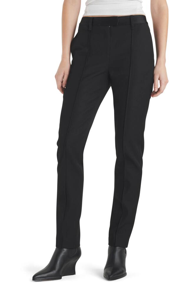 rag & bone Blaine Virgin Wool Straight Leg Pants in Black Cover