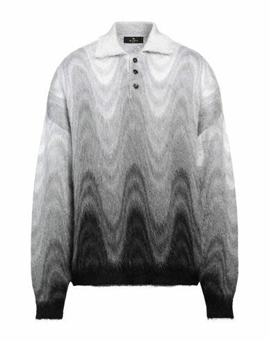 Etro Man Sweater Grey Mohair wool, Polyamide, Wool Cover